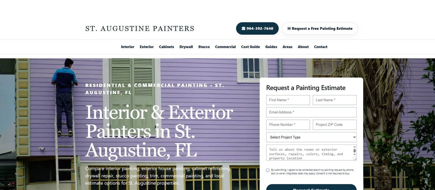 Painting Website screenshot
